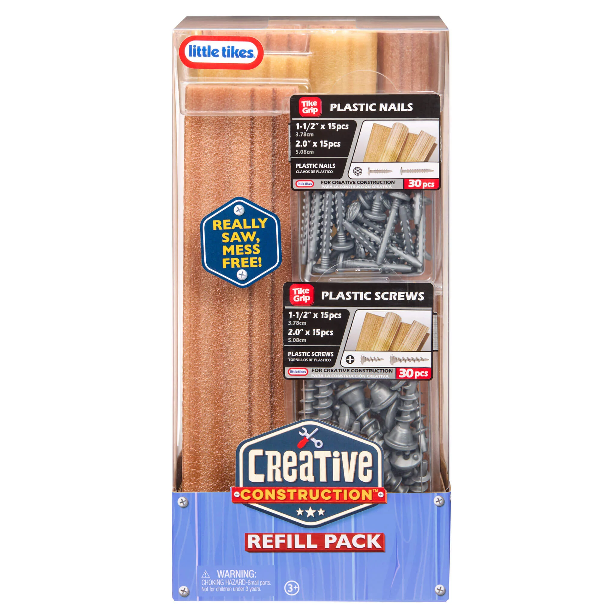 Little Tikes Creative Construction Wood, Nails and Screw Bundle - Image 3