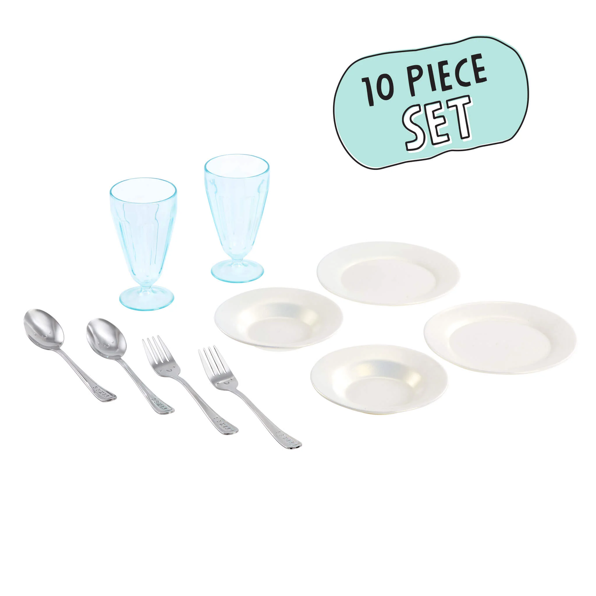 Little Tikes White – Sweet Spaces Dishware Set - Image 3
