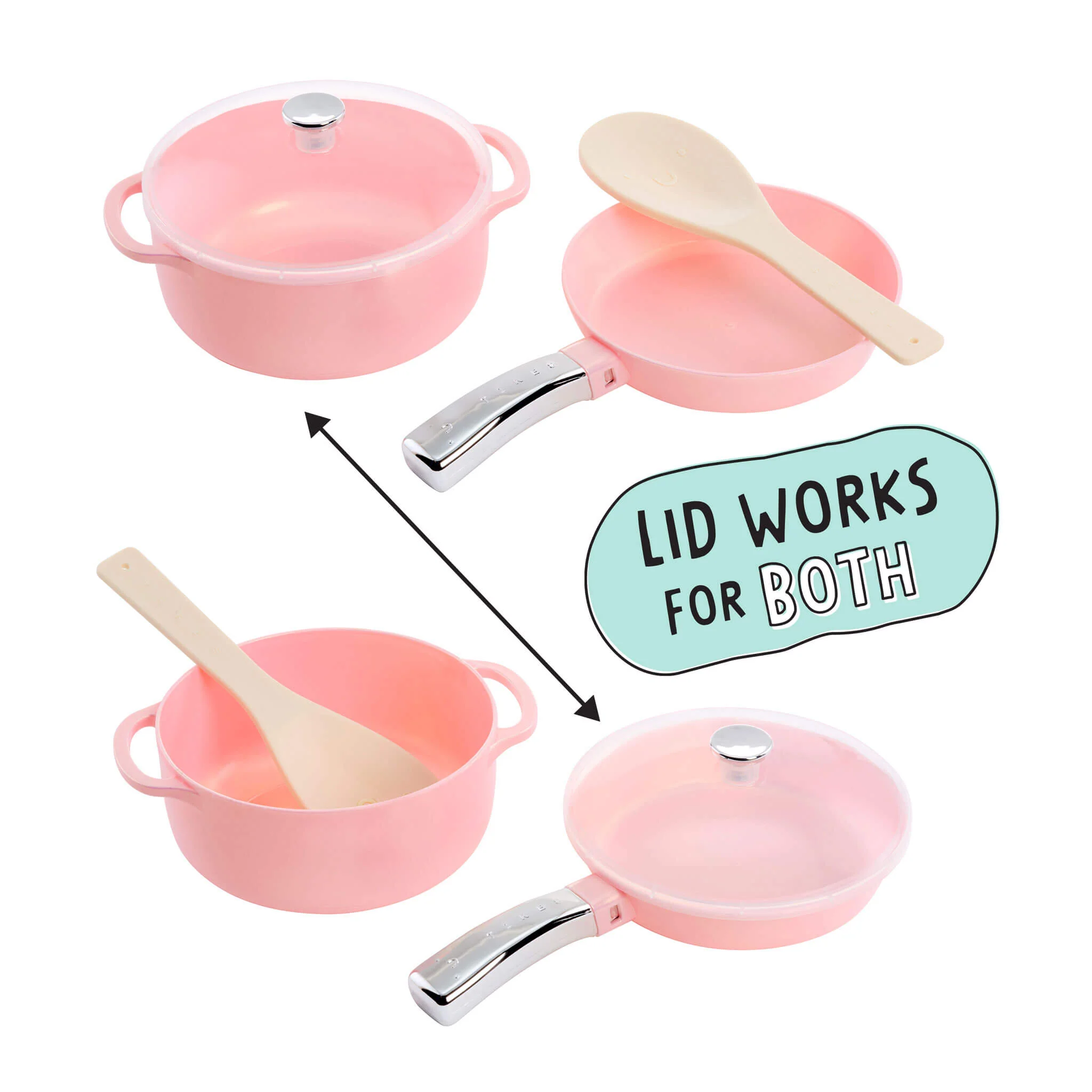 Little Tikes Pink – Sweet Spaces Pots & Pans Set - Image 3